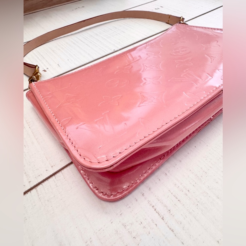 RARE Pink Vernis Louis Vuitton Monogram Lexington Pochette w Box & Dust Bag - Picture 5 of 15